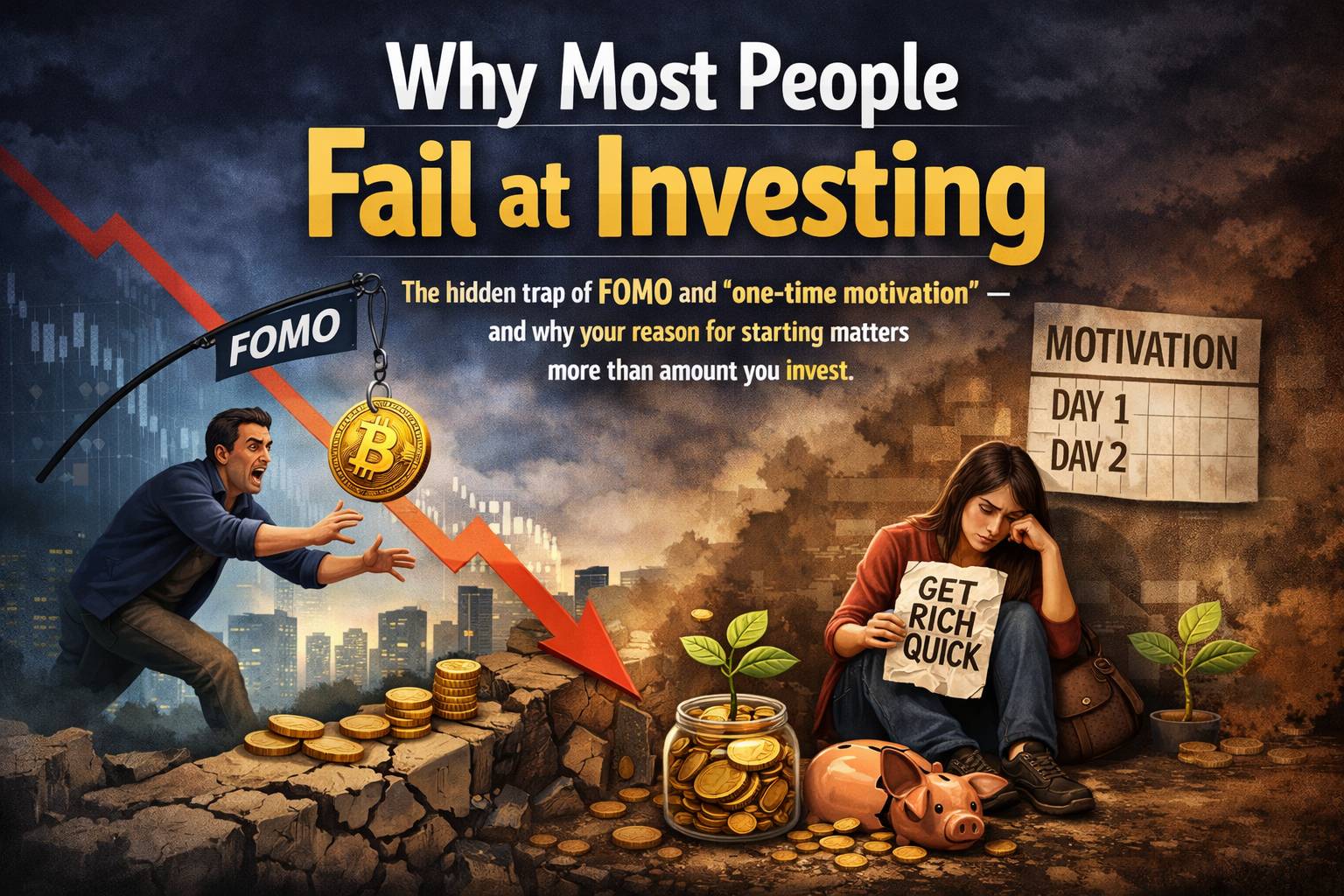  Why Most People Fail at Investing  The hidden trap of FOMO and "one-time motivation" 